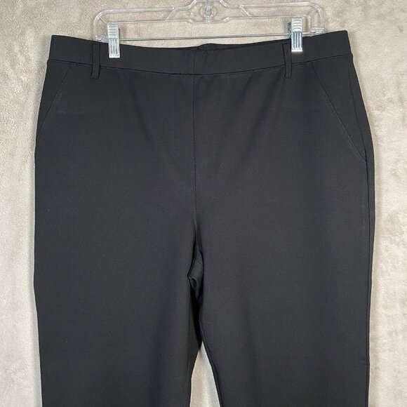 Quince Ultra Stretch Ponte Bootcut Pants Women's XL Petite Office Career Black - Picture 4 of 13